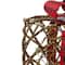 LED Rustic Rattan Christmas Gift Boxes with Pinecones Set